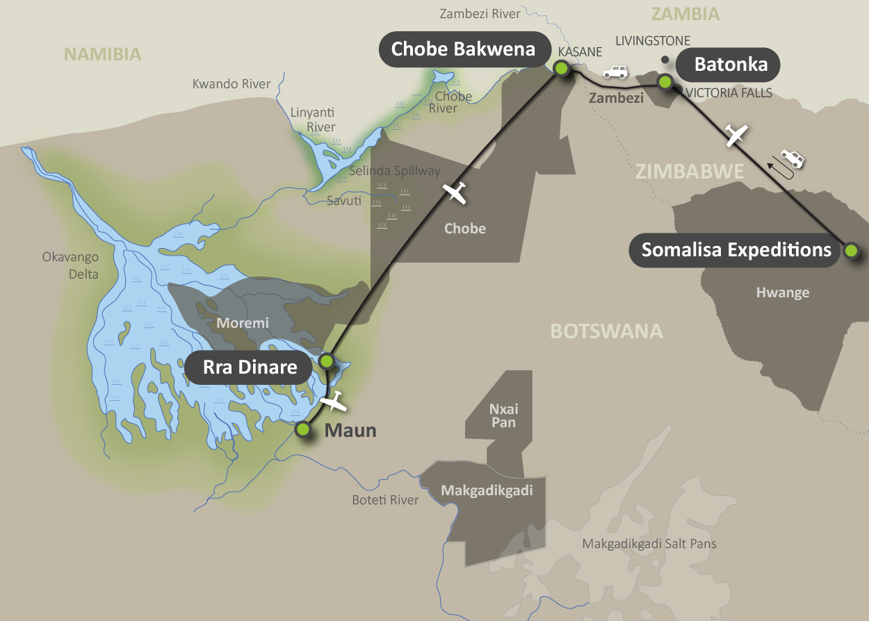 Map of the Wildlife Encounter Safari